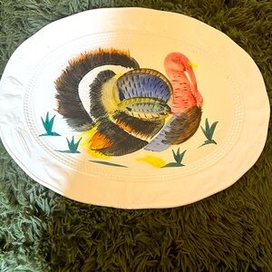 XL porcelain turkey serving platter